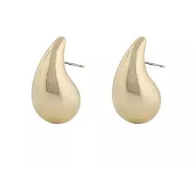 Ørepynt "gull" Yenni 14mm glatt dråpeformet