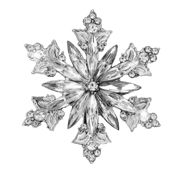 Nål julenål "gull" blank julestjerne blomst