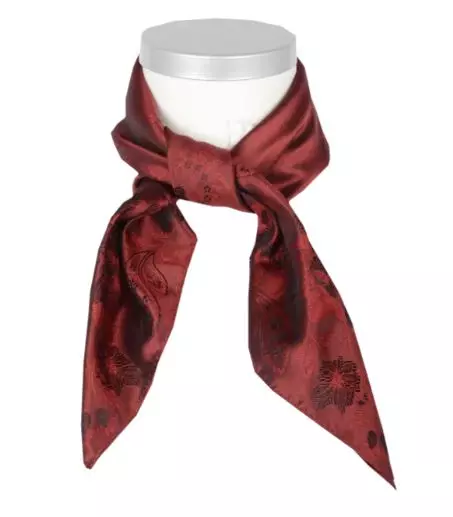 Bunadskjerf Tyrihans Tuva 452 blomstret i rødt / sort