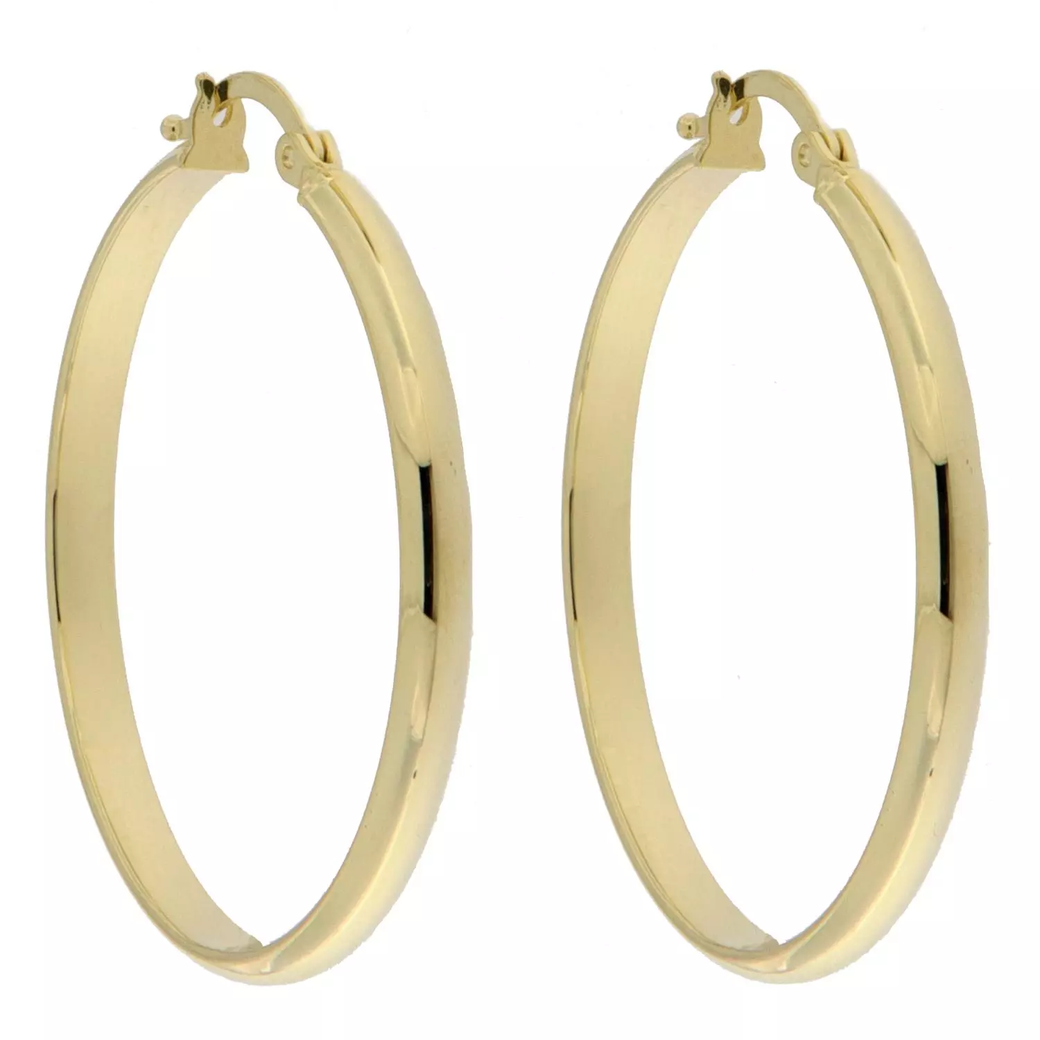 Øreringer gull 30ø 3mm bred m/hengsle-lås