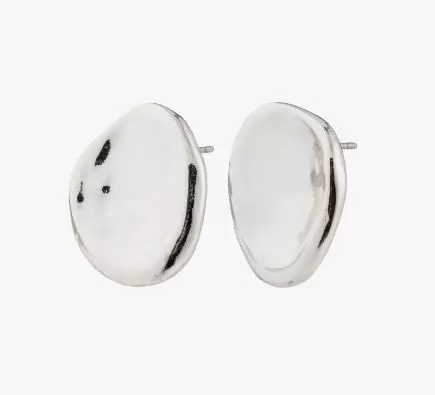 Ørepynt "sølv" Sparkle 18mm diameter banket "plate"