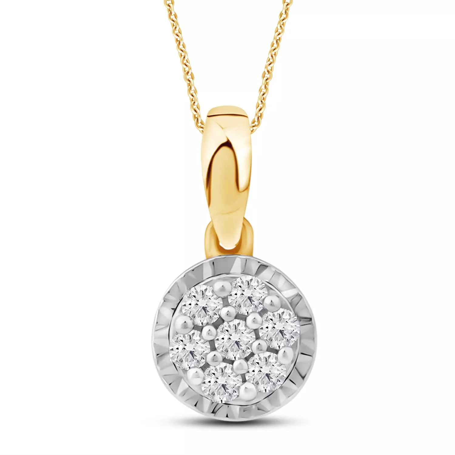 Anheng gull rosett 0,08ct TWSI illusjon