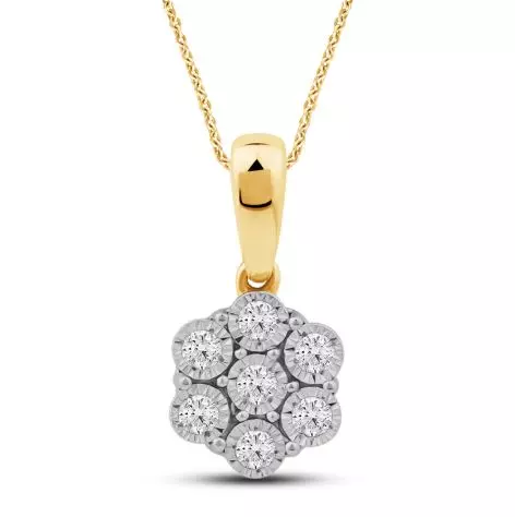 Anheng gull rosett 0,10ct TWSI illusjon