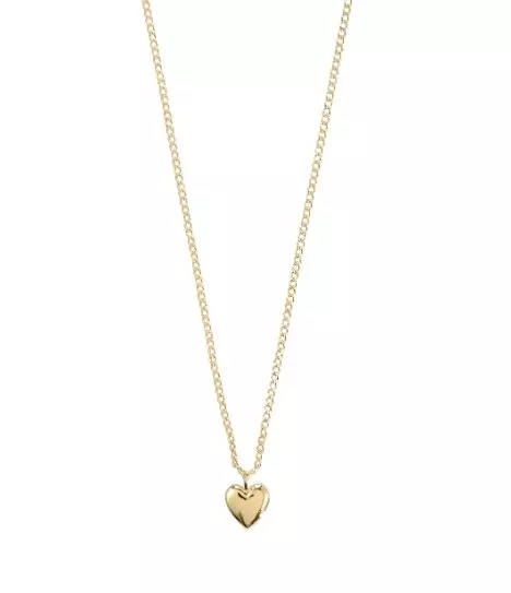 Collier "gull" Alaia 7mm glatt hjerte 40+9cm