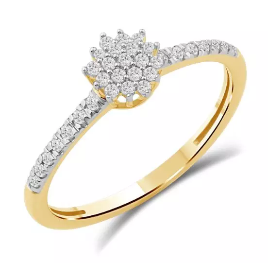 Ring gull rosett lux m/dia. 0,22ct TWSI