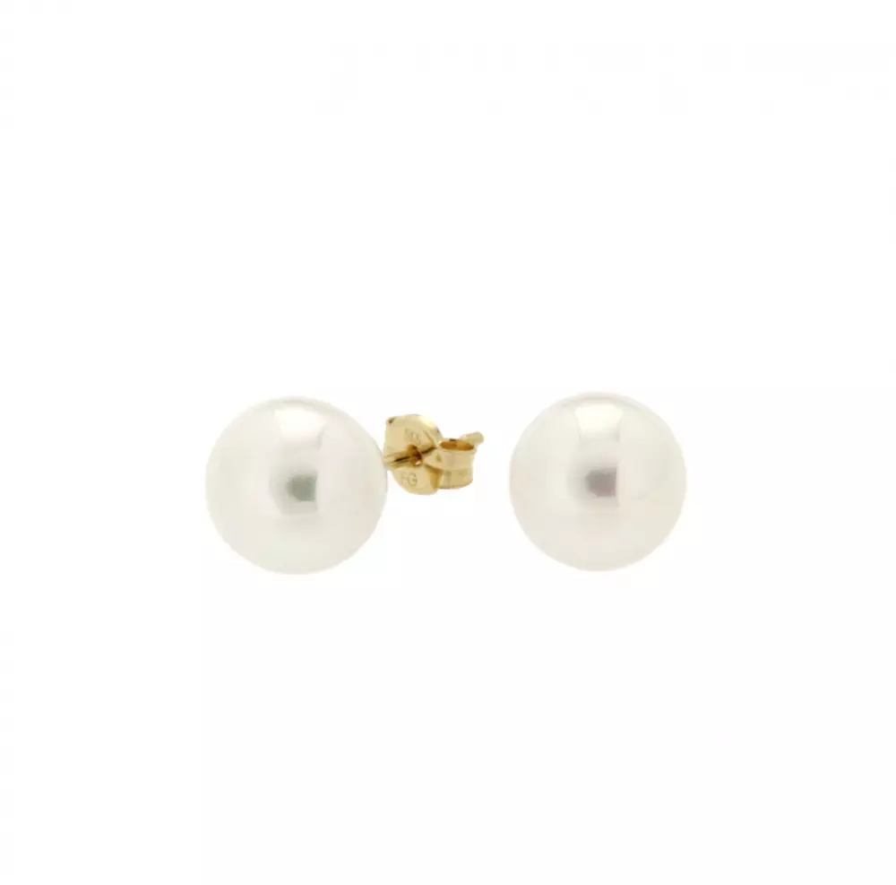 ØREPYNT GULL 7/8mm FERSKV.PERLE