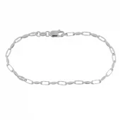 Armlenke rh.sølv ovale, vridde ledd 19cm