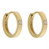 Ørering gull allianse 12ø m/ 2x 0,03ct WSI hengslet lås (Veil. 7690,-)