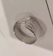 Sjalfeste ox.sølv  til silkeskjerf – håndlaget av sølvbestikk (Arvesølv)