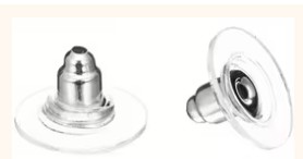 STOPPERE SØLV/SILIKON PR.PAR !