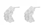 Ørering "sølv" Cat 10ø banket mønster, chunky