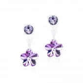CJ Medical plastic pendant Flower violet 6mm
