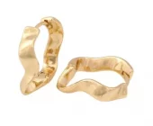Ørering "gull" Kitty 15ø bølgede ringer