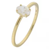 Ring gull med 0,41ct LGD diamant River VVS