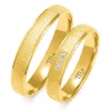Forl.-/giftering gull 4mm buet profil, mattslipt senter m/glatte kanter, flat innside