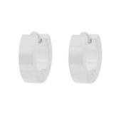 Ørering "sølv" Liddy 15ø 4mm bred firkantet profil