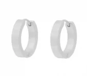 Ørering "sølv" Liddy 20ø 4mm bred firkantet profil