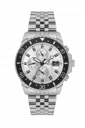 Daniel Klein Exclusive stål / lys skive og sort bezel / multifunksjon