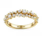 Ring fg.sølv Cristallo Piccolo to rader zirconer i dryss