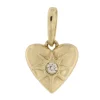 Anheng 9K gull 9mm helt hjerte m/diamant - Caia