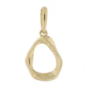 Anheng 9K gull 10mm åpent, banket dråpeform - Caia