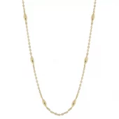 Collier 9K gull 4mm glatte navettetønner 40+3cm - Caia