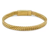 Armlenke antikkforgylt stål 6mm dobbel foxtail i sort finish 21cm - Frank 1967