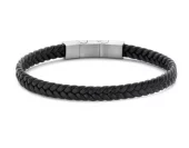 Armlenke stål 7mm sort flettet skinnlenke 21cm - Frank 1967