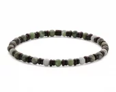 Armlenke stål 5mm grønne/ brune/ sorte kuler 19cm - Frank 1967