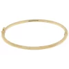 Armring gull 3mm buet profil, satinert m/lås, hul innvendig