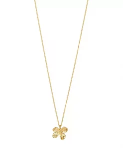 Collier "gull" Ajani 15mm organisk blomst 40+9cm