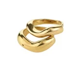 Ring "gull" Callaway 2pk unisex 4/8mm bølget, chunky, smal bak reg.bar