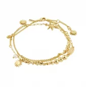 Armlenke "gull" Prism 2r assorterte beach-charms + perler 16+4cm