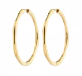 Øreringer "gull" Haze 42ø lett bølgede ringer