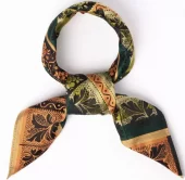 Bunadskjerf Tyrihans Lise 50 flerfarget i oransje / grønn / lys grønn / gul / sort