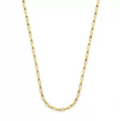 Collier antikkforgylt stål 3mm paperclip 55cm - Frank 1967