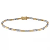 Armlenke gull allianse 39x0,03 TWSI (tot. 1,26ct) 18,5cm (Veil. 64.990,-)
