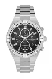 Daniel Klein Exclusive stål m/ sort skive, matte felt på bezel / multifunksjon