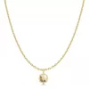 Collier fg.sølv Trailblazer 12mm plate m/stjerne og perlemor, cz på hempa 43+5cm