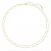 Collier fg.sølv Ripple Joy 2r kjede m/glatte kuler 40/41+6cm