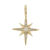 Anheng gull 11mm stjerne 0,05ct LGD diamanter TWSI - Caia