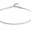Fotlenke "sølv" Steel 4mm herringbone 25+3cm
