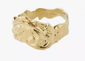 Ring "gull" Blossom organisk mønster reg.bar