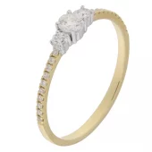 Ring 9K gull trillennium lux 0,29ct WP "frierring" - Caia