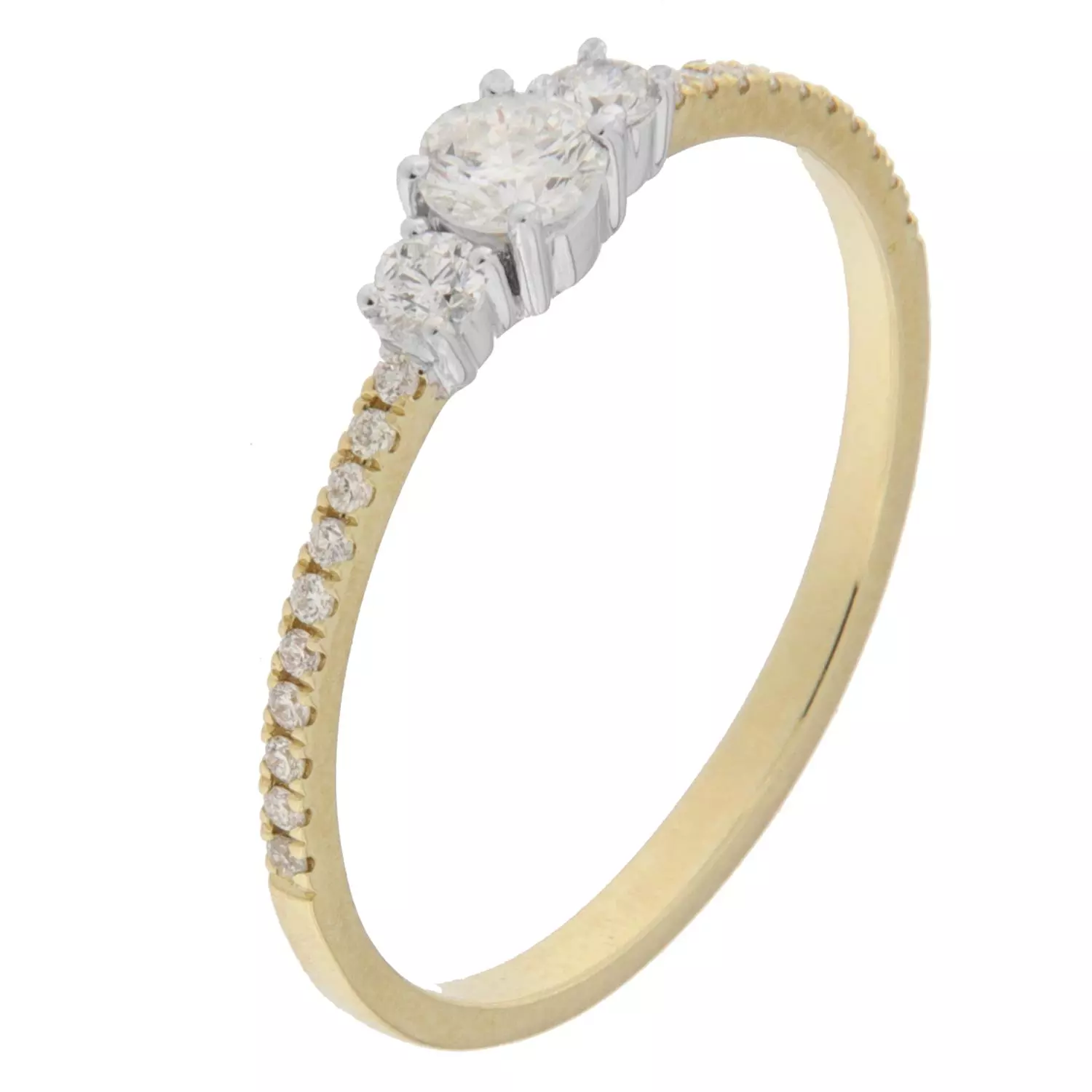 Ring 9K gull trillennium lux 0,29ct WP "frierring" - Caia