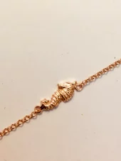 FOTLENKE ROSÈ SØLV 23+2cm TYNN ERT M/HAVHEST MIDT PÅ