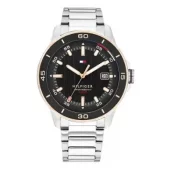 Tommy Hilfiger stål 43mm sort skive m/rosè detaljer herre 5 BAR