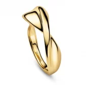 Ring fg.sølv Foglia tvinnet 3-8mm bredde