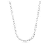 Collier rh.sølv Heartbeat 5mm lenke av avlange "hjerteformede" ledd 42+3cm