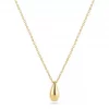 Collier fg.sølv Gocciolina Piccolo 13mm glatt dråpeanheng 45cm justerbar lenke